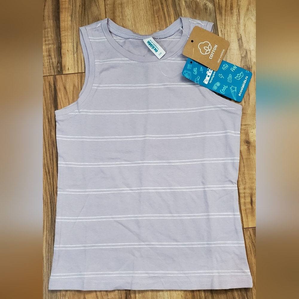 Boy's Tank Undershirt – 100% Cotton, 110cm